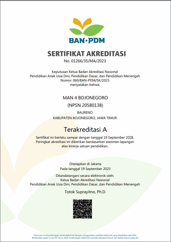 Akreditasi MAN 4